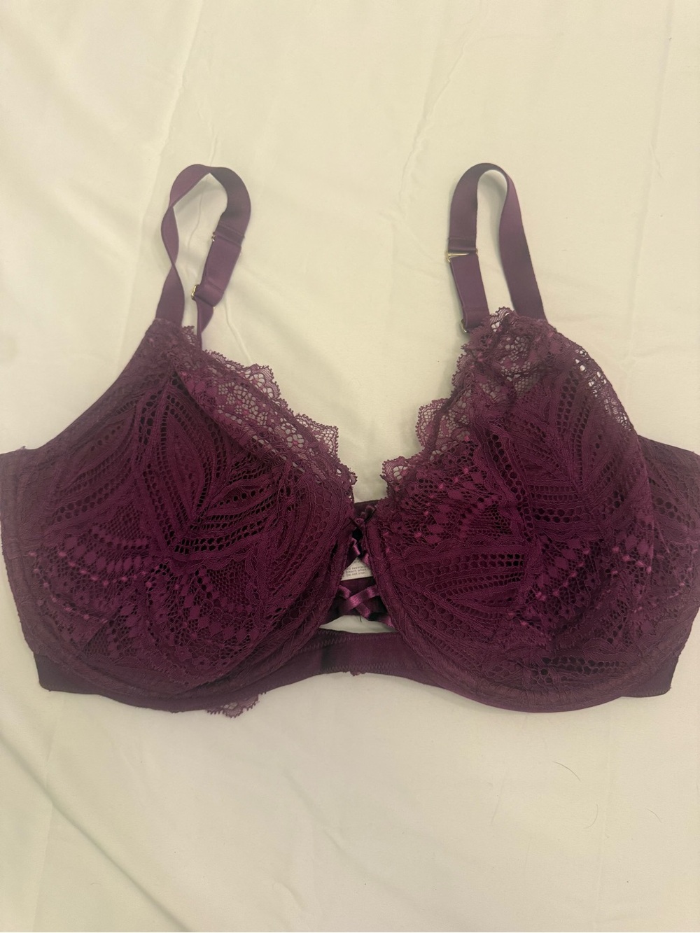 Cacique Lace Underwire Bra in Plum
